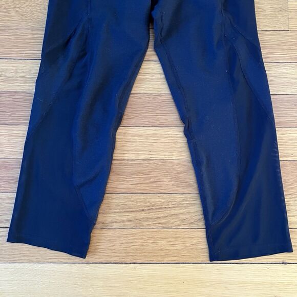 Gymshark Black Mesh Crops Cropped Capri Workout Gym Athletic Leggings Small - Picture 4 of 7